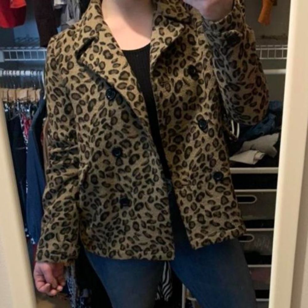 Pins and Needles Urban Outfitters Leopard Print Coat